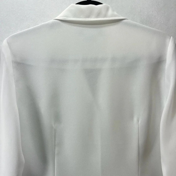 Appleseed's Blazer Womens Size 6P Notch Single Breasted Long Sleeve White - Picture 5 of 10